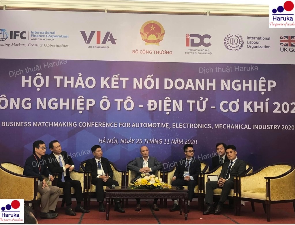 Haruka cung cấp thành công phiên dịch thì thầm ngôn ngữ Nhật Việt tại Hà Nội cho buổi “Hội thảo kết nối Doanh nghiệp Công nghiệp ô tô, điện tử, cơ khí năm 2020"